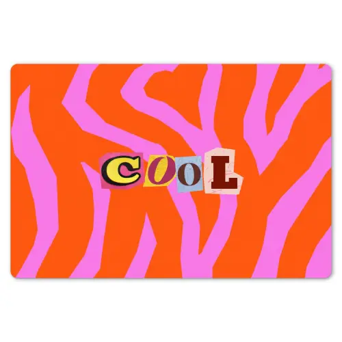 Zebraprint - Grafisch - COOL - Oranje Placemat vinyl groot -zzsfeer1_Kitchenyeah-website