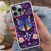 Sierlijk - Bloemen - Vlinder - Paars Hoesje iPhone 16 Pro Max met koord klein -sfeer3