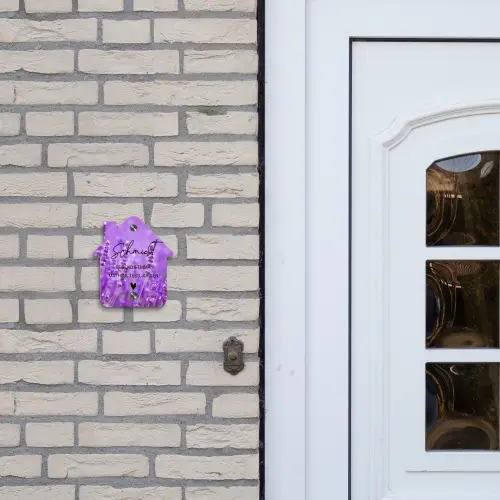 Lavendel - Sierlijk Naambord Huisje klein -sfeer1