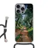 Pad - Bomen - Schaduw - Hoesje iPhone 16 Pro Max met koord klein -3d