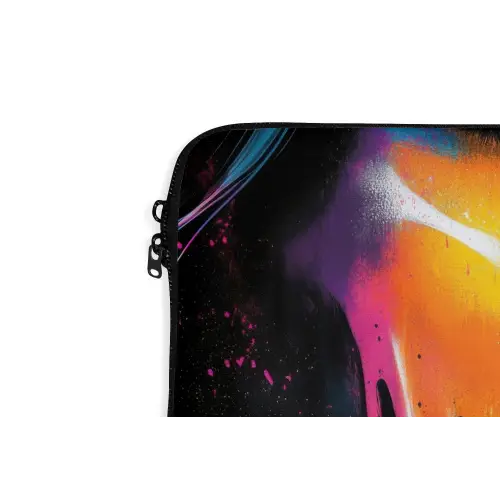 Vrouw - Gezicht - Verf - Kunstzinnig laptophoes neopreen klein -detail