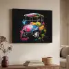 Graffiti - Sport - Golf - Golfkar Textielframe - compleet frame klein -sfeer3