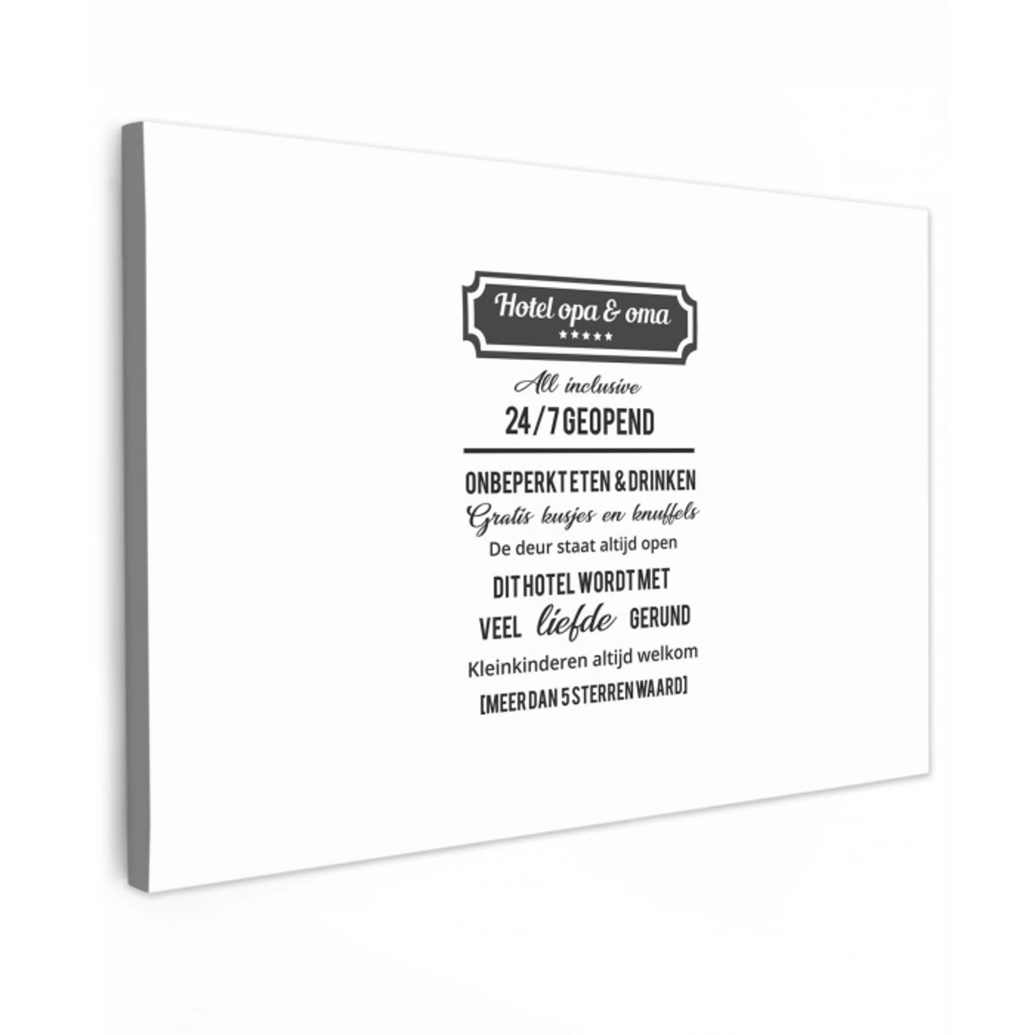 Hotel opa & oma - Spreuken - Opa - Quotes - Oma canvas 2cm klein -z3d