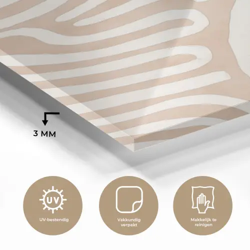 Beige - Aardspatroon plexiglas 5mm klein -sfeer2