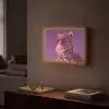 Panter - Zonnebril - Kauwgombel - Roze Light Box met batterij (Wandlamp) middel -sfeer1