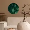 Bladeren - Jungle - Natuur - Tropisch - Planten Wandcirkel kunststof plaat 5mm dik klein -sfeer1