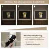 Friet - Goud - Chrome - Eten Light Box met batterij (Wandlamp) middel -USP_dimbaarNL