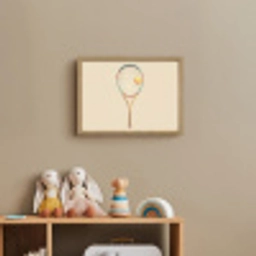 Tennisracket - Bal - Beige Light Box met batterij (Wandlamp kind) middel -sfeer2_kind