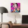 Vrouw - Portret - Abstract - Paars aluminium wit klein -sfeer5