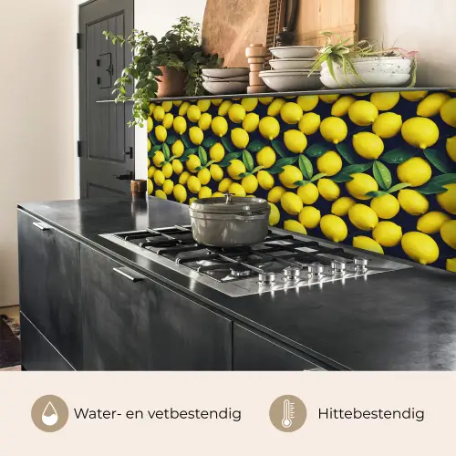 Gele - Citroenen - Druppels - Fruit keuken achterwand 2 middel 871 -usp_NL