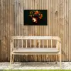 Vrouw - Rood - Groen - Druiven Tuinposter op houten frame 2 cm dik klein -sfeer4