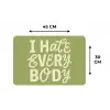I hate everybody - Groen - Retro Placemat vinyl groot -specs