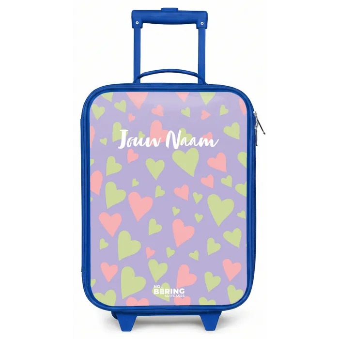 Lovely lila Kinderkoffer - Blauw klein -zz3dotto