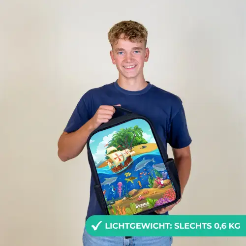 Zeilschip op de oceaan Rugzak - Zwart middel -sfeer7_NL