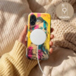 Vrouw - Verfstrepen - Gekleurd Toughcase MagSafe Apple iPhone 17 klein -USP_MagsafeV