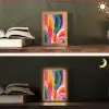 Vormen - Golvend - Abstract - Felroze Light Box met kabel (Tafellamp) klein -sfeer3