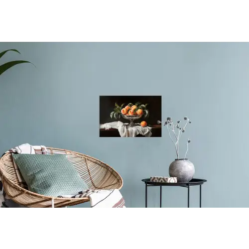Stilleven - Perziken - Vintage Muursticker klein -plant