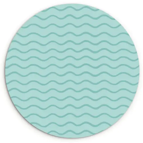 Zee - Dieren - Bluewave - Blauw Wandcirkel kunststof plaat 5mm dik klein 188 -3d