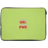 Grl pwr - Groen - Rood - 3D laptophoes neopreen klein -zkaufland3dotto