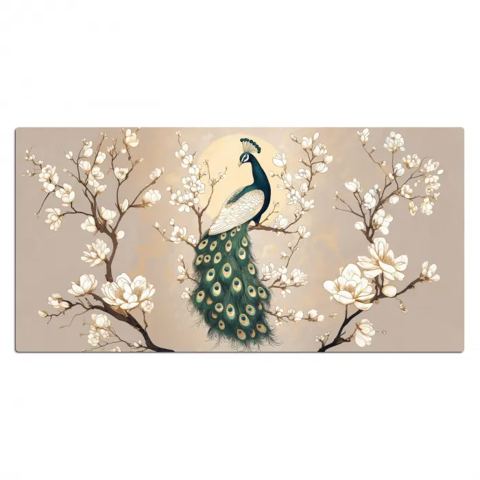 Pauw - Tak - Bloemen Muismat XXL klein -3d_leeg