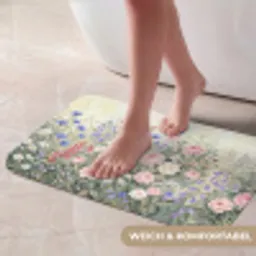 Bloemen - Tuin - Natuur - Kleurrijk Badmat klein -USP_ZachtDE