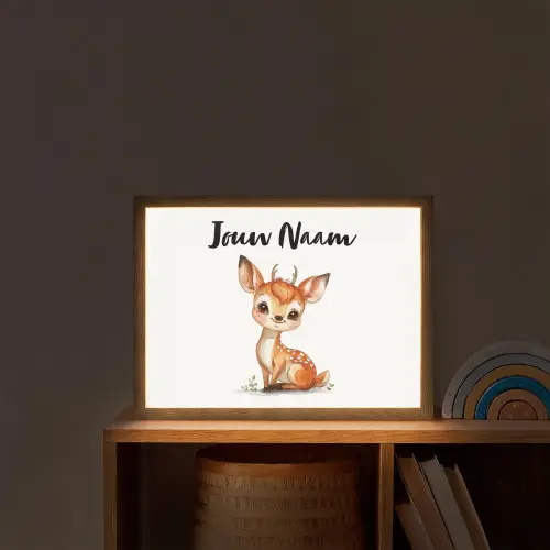 Hert - Baby - Dieren Light Box met batterij (Wandlamp kind) middel -sfeer1_kind