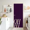 Oh hi - Paars - Cursief deurposter klein -sfeer5