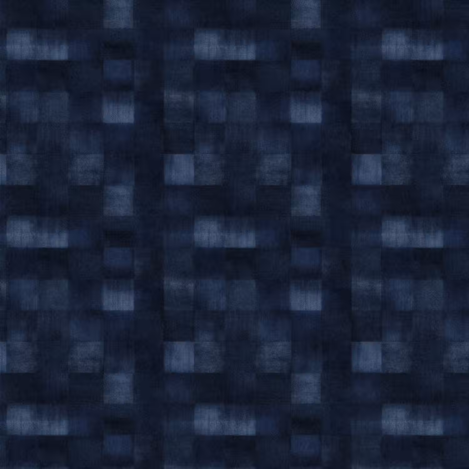 Behang - Patroon - Ruit - Marineblauw