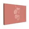 Minimalistisch - Illustratie - Aardbei - Tak Tuinposter op houten frame 2 cm dik klein -3d