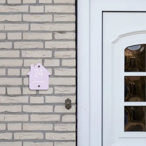 Lila - Klassiek Naambord Huisje klein -sfeer1