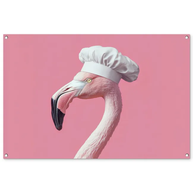 Tuinposter - Flamingo - Roze - Koksmuts - Vogel