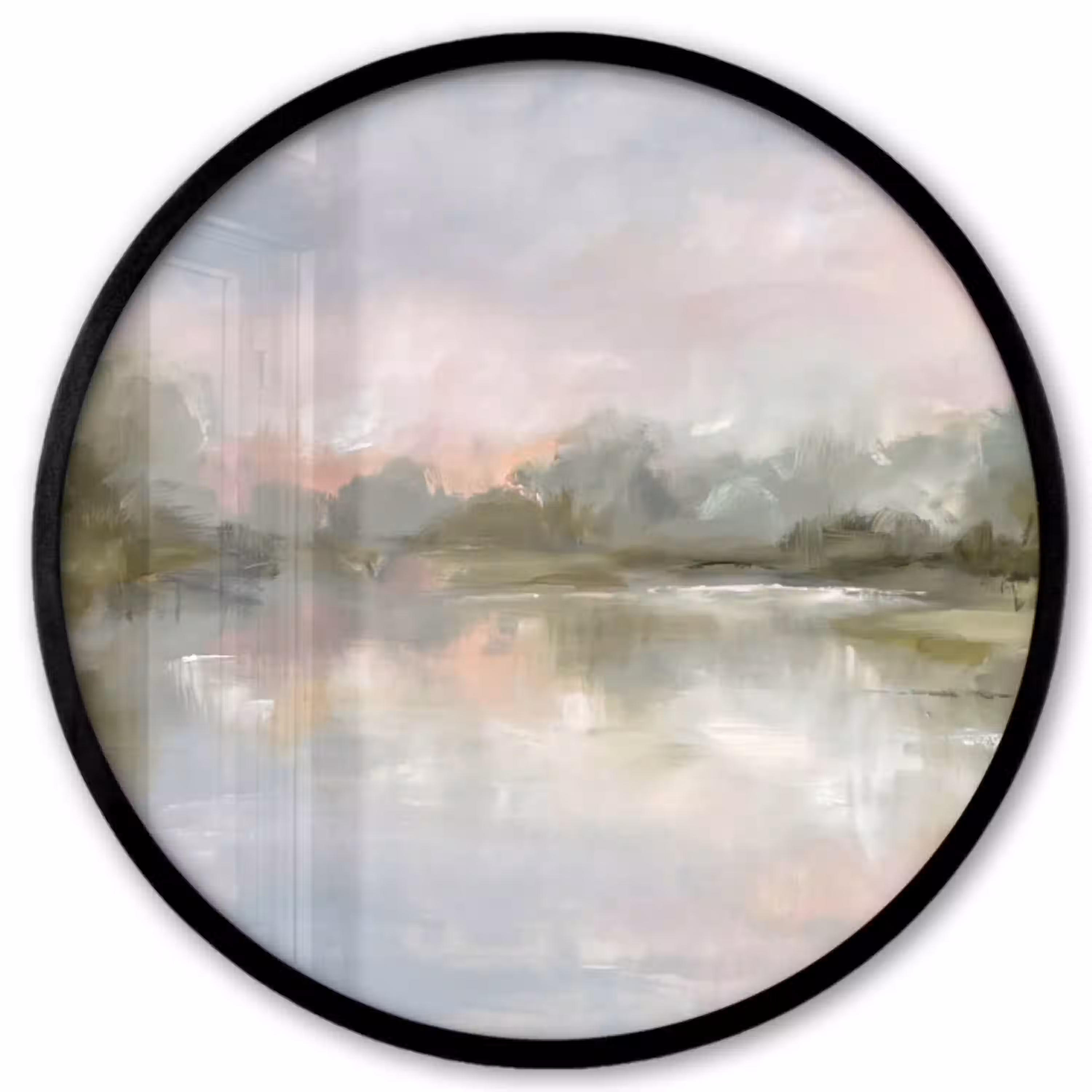 Natuur - Landschap - Abstract - Water - Groen Fotolijst rond zonder passe partout klein -3d