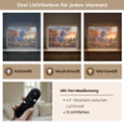 Eenhoorn - Sprookjes dier - Natuur - Meisjes Light Box met batterij (Wandlamp) middel -USP_lichtkleurDE