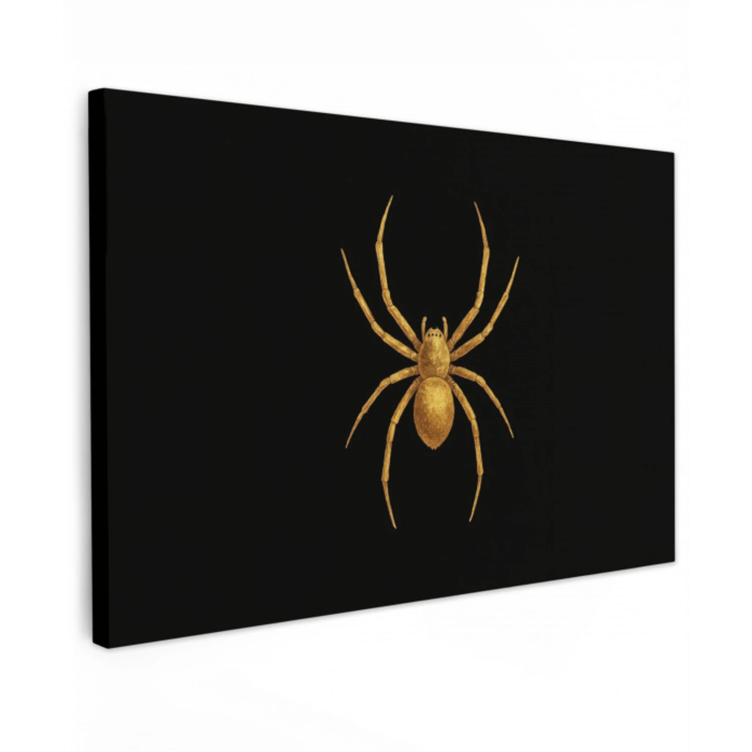 Spin - Goud - Minimalistisch - Poten Tuinposter op houten frame 2 cm dik klein -3d