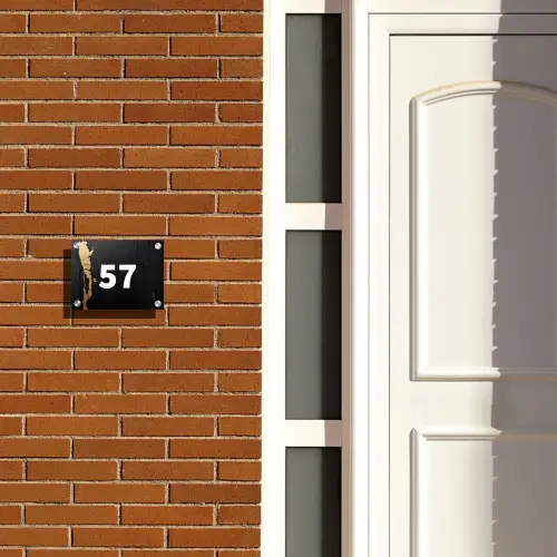 Zwart goud structuur - Traditioneel Naambord Rechthoek middel -sfeer3-rechthoek-S