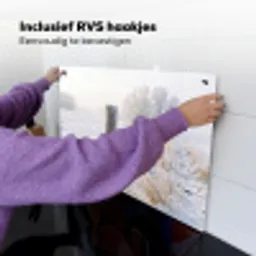 Hek - Sneeuw - Mist - Platteland - Nostalgisch Inductie beschemer met haakjes klein -ky-ophangen-nl