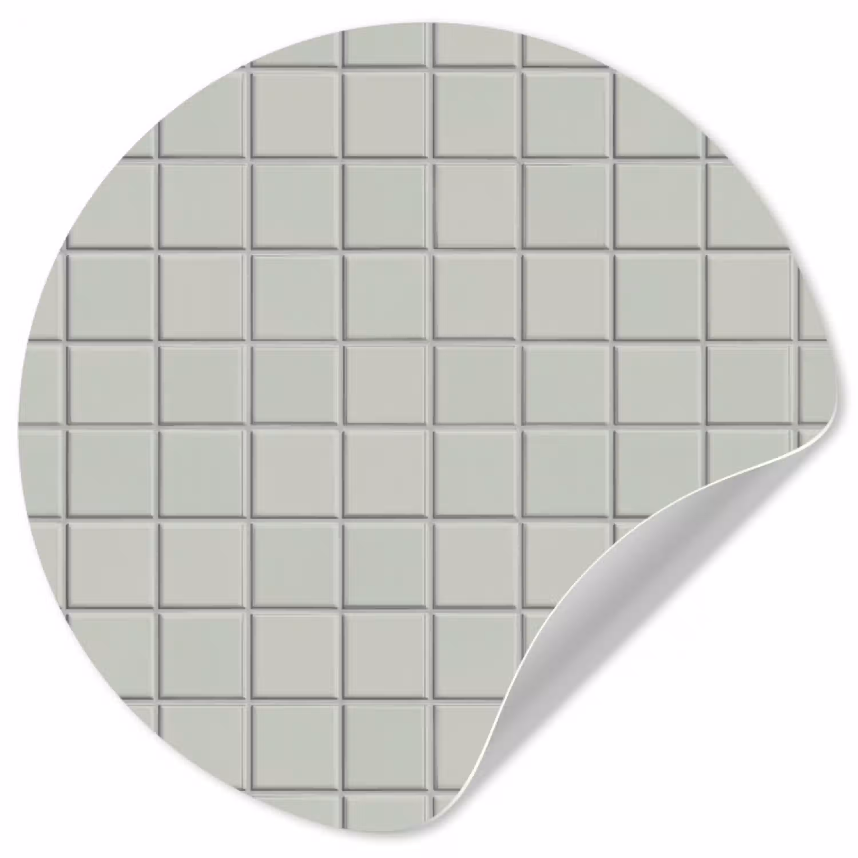 Tegel - Patroon - Lichtgroen Wandcirkel behangsticker klein 186 -3d
