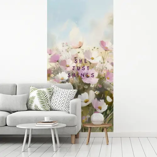 Quote - Bloemen - Schilderachtig fotobehang vinyl groot -woonkamer