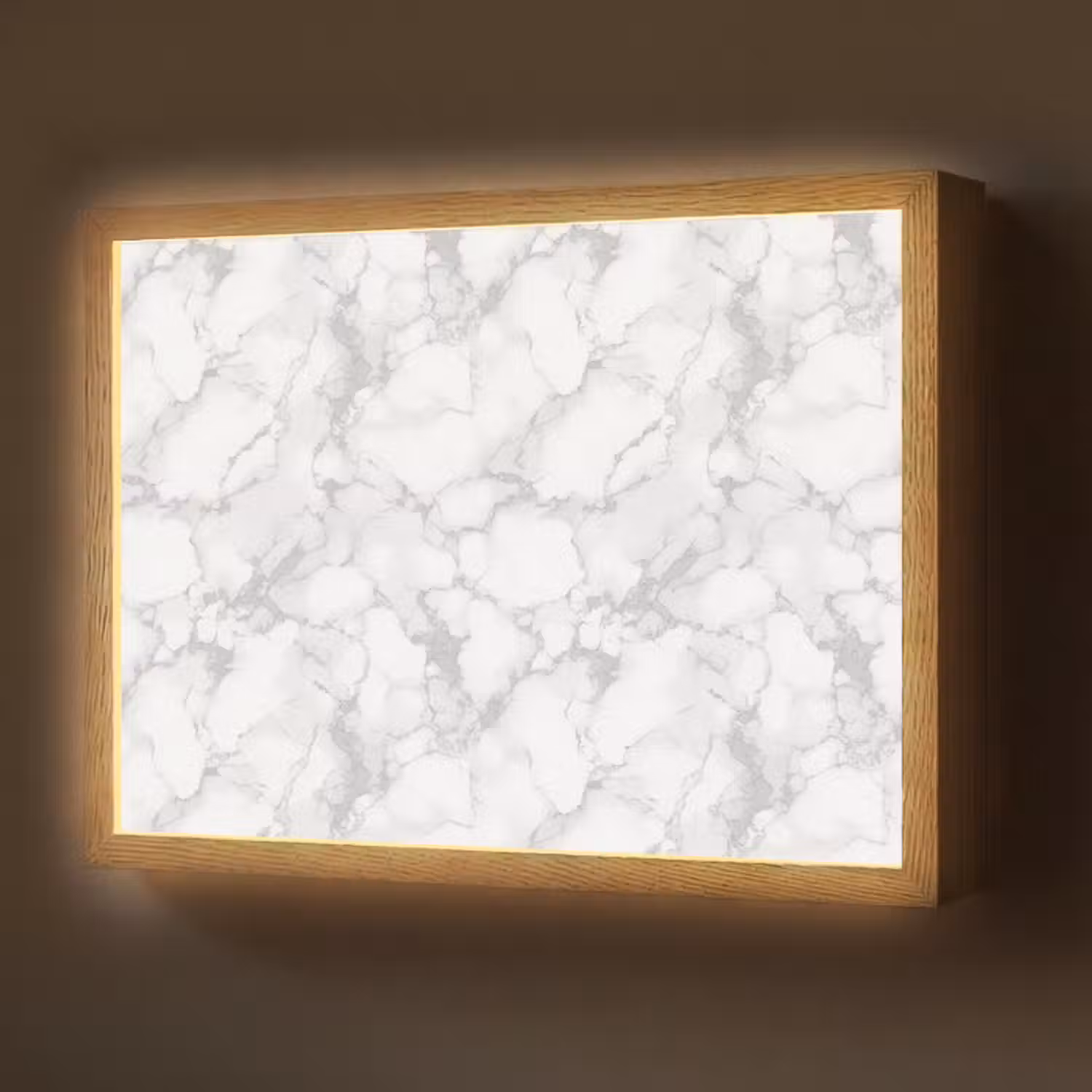 Lightbox - Wandlamp - Wit - Marmer - Grijs