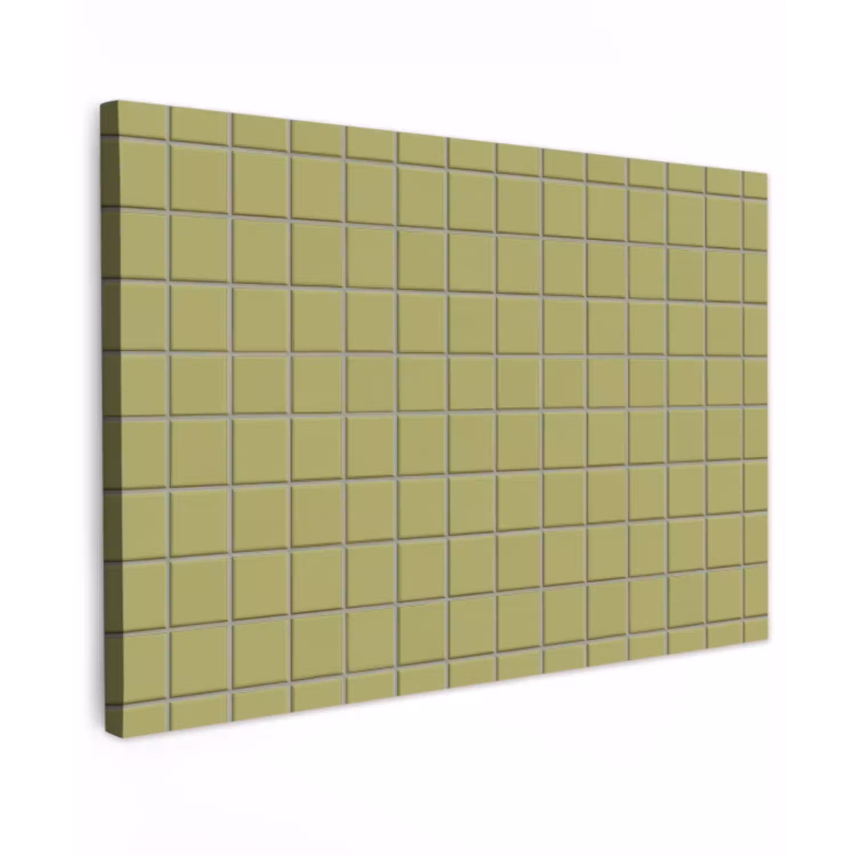 Tegel - Patroon - Olijfgroen canvas 2cm klein 34 -z3d