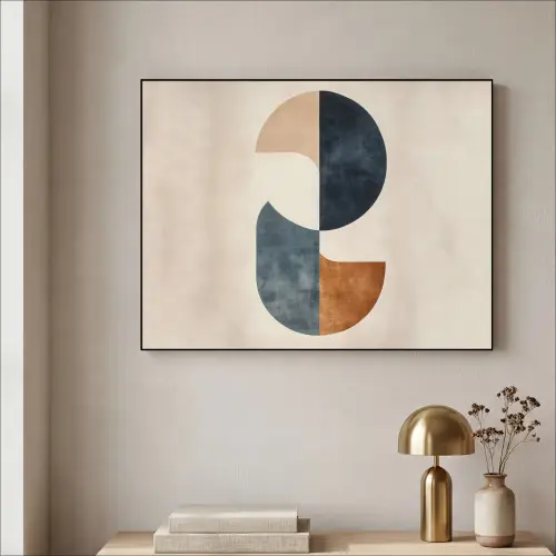 Cirkels - Abstract - Kleurrijk Textielframe - compleet frame klein -sfeer2