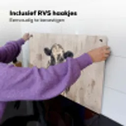Koe - Portret - Dieren - Modern Inductie beschemer met haakjes klein -ky-ophangen-nl