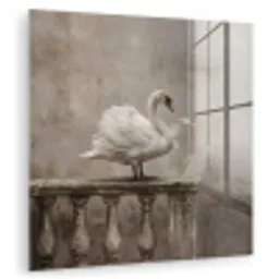 Zwaan - Elegant - Dieren - Wit plexiglas 5mm klein -zzzproduct_nieuw