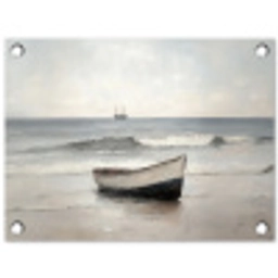 Roeiboot - Zee - Horizon tuinposter los doek klein -3d