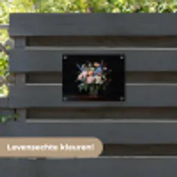Pastel - Bloemen - Glazen - Vaas tuinposter los doek klein -sfeer3