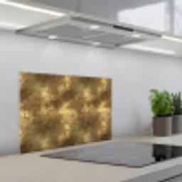 Antiek - Metaallook - Goud keuken achterwand spatscherm klein 900 -3d_schuin