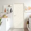 Patroon - Bloemen - Beige deurposter klein 289 -sfeer5