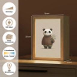 Panda - Blauwe bloemen - Zachtheid Light Box met kabel (Kinderlampje) klein -USP_websiteoverzichtDE