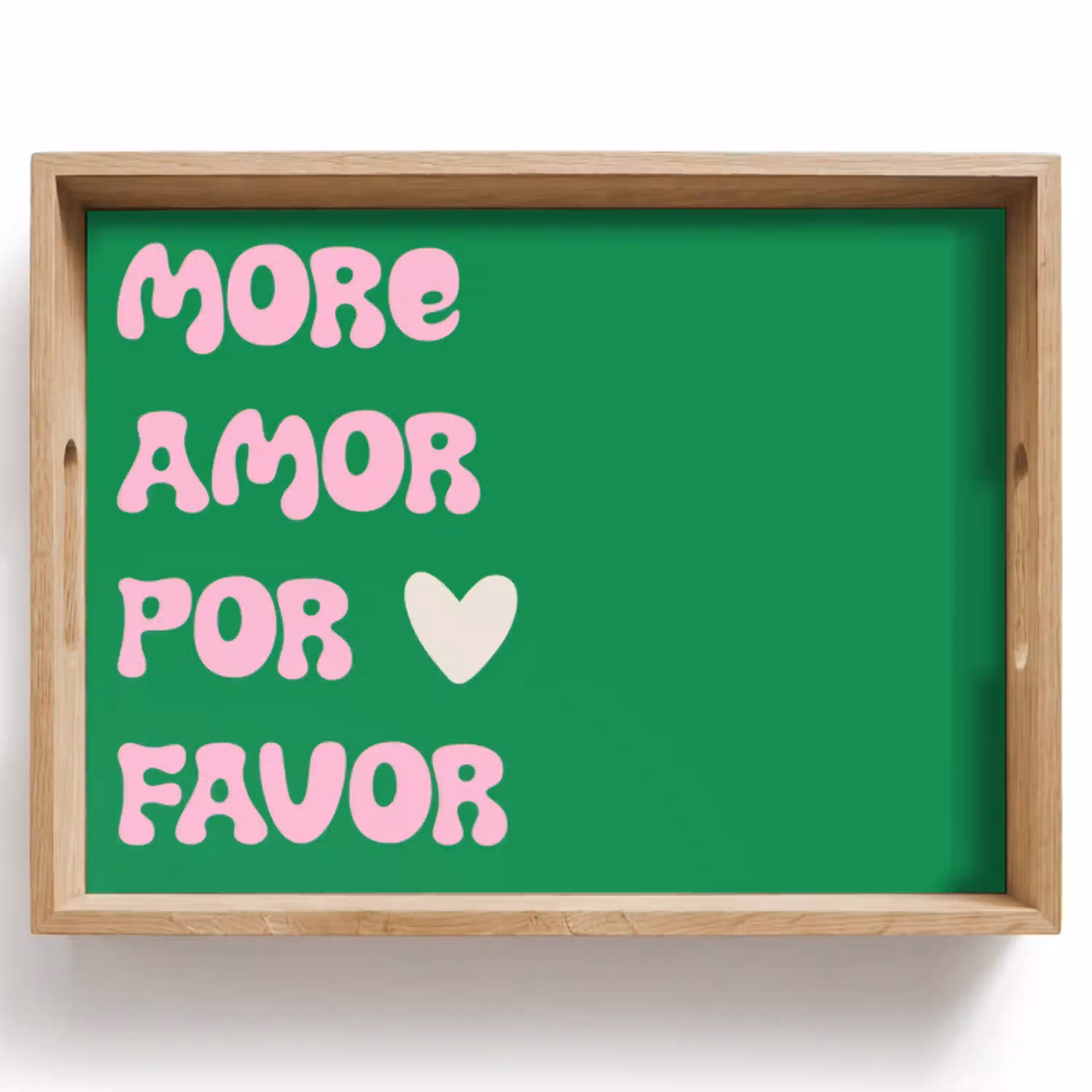 Amor - Valentijn - Groen - Tekst Dienblad Rechthoek middel -z3d_shopping