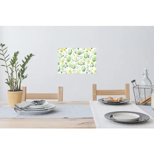 Patroon - Groen - Eieren Muursticker klein -eettafel